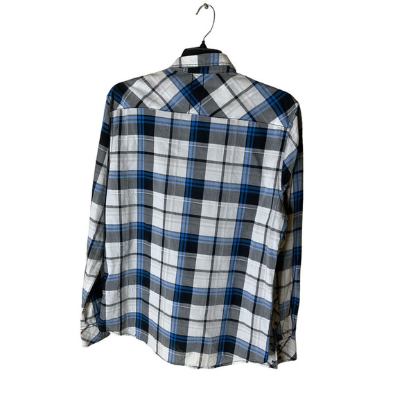 BKE Athletic Fit Men's Size Large Plaid Pearl Snap Buttons Long Sleeves - Picture 5 of 8